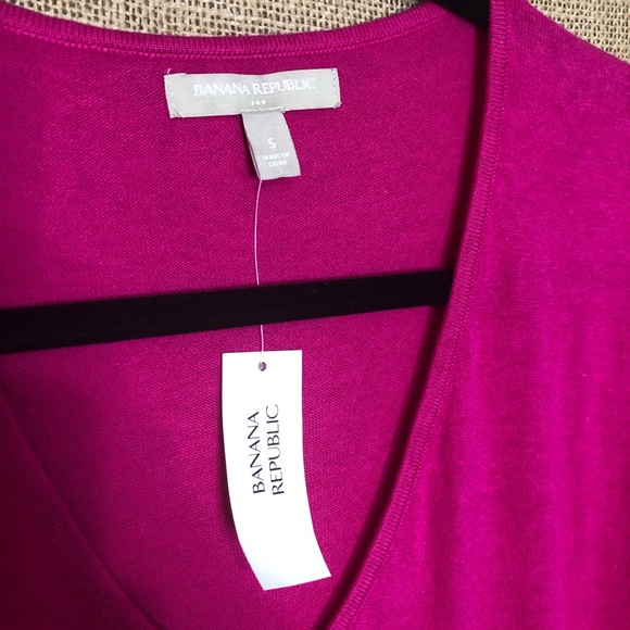 Banana Republic Pink Sweater SZ S Solid Fall - Picture 3 of 5